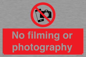 No filming or photography